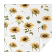 thumbnail image 1 of White Daisy Green Leaf Sunflower Pattern Square Tablecloth,Waterproof Square Table Cover,Wipeable Spillproof Washable Table Cover for Home Kitchen Party Decor 60"x60"(152x152cm), 1 of 6