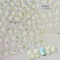 thumbnail image 1 of White Daisy Nail Art Stickers Flower Nail Stickers 5D Embossed Flower Nail Decals Cute Daisy Nails Adhesive Sliders Manicure Nail Art Supplies for Spring Summer DIY Nail Art Decorations Accessories, 1 of 8