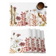 thumbnail image 1 of White Daisy Placemats Set of 12 Red Flower Fall Brown Leaf Farm Plant Heat Insulation Washable Place Mats, Rustic Non-Slip Table Mats for Dining Table Party Kitchen Decor,13x19 Inch, 1 of 4