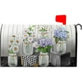 thumbnail image 1 of White Daisy and Purple Floral Mailbox Covers Magnetic Standard Size 18" X 21",Spring Rustic Mailbox Wraps Post Letter Box Cover for Holiday Garden Yard Decor, 1 of 1