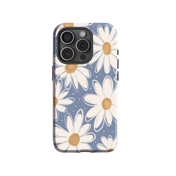 White Daisy Simple Cute Floral H1616 Premium Durable Case for iPhone 17 16 15 14 13 12 11 Pro Max – Unisex Style