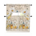 thumbnail image 1 of White Daisy Swag Curtains for Living Room/Bedroom Windows, Spring Floral Bees Elegant Pastoral Botanical Kitchen Curtains and Valances Set 36 Inch Length, Light Filtering Swags Valance Curtain Panels, 1 of 5