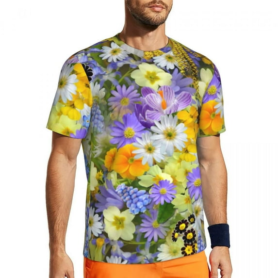 White Daisy T-Shirt Flowers Botanical Trendy Cool T-Shirts Man Aesthetic Tshirt Beach Sho