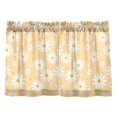 thumbnail image 1 of White Daisy Tier Curtains Tier Kitchen Living Room Bedroom Balcony 2 Panels 27x36 Inch, 1 of 9