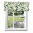 thumbnail image 1 of White Daisy Valance Curtain for Windows Watercolor Flower Green Leaf Spring Floral Farm Rod Pocket Curtain Valances Short Window Treatments Panels for Kitchen Bathroom Laundry Basement 42 x 12 Inch, 1 of 9