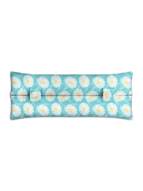 White Daisy Watercolor Mastectomy Cushion - Soft Seatbelt Pillow for Heart Surgery - Pressure Relief for Sensitive Areas