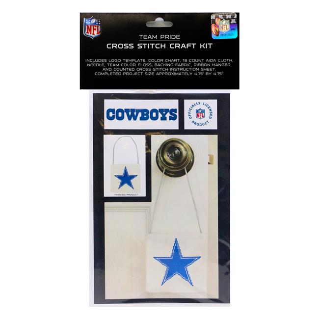 White Dallas Cowboys Team Pride Cross Stitch Craft Kit