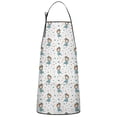 thumbnail image 1 of White Dance Pattern Apron-Garden Aprons for Women with Pockets-Cotton Linen Waterproof Kitchen Cooking Gardening Aprons Adjustable for Kitchen,Cooking,BBQ and Salon 33x27 Inch, 1 of 7