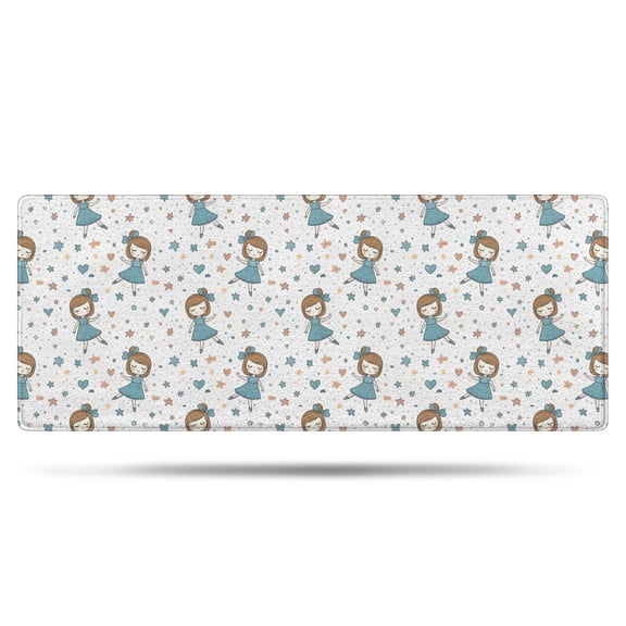 White Dance Pattern Bathroom Rugs Mat,Non Slip Microfiber Bathroom Rug,Rubber Backing,Soft Bathroom Mats for Bathroom Floor,Tub and Shower,60x24in(150x60cm)