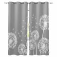 thumbnail image 1 of White Dandelion Blackout Curtains for Bedroom 45 Inch Length 2 Panels Set, Spring Plants Flowers Vintage Gray Thermal Insulated Energy Saving Window Treatment Curtains Blackout Drapes 52"x45", 1 of 8