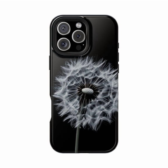White Dandelion Closeup Soft Floral Nature Macro Case with iPhone 17 to 11 Pro Max