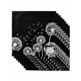 thumbnail image 1 of White Dandelion Cloth Napkins Set of 8 Reusable Dinner Napkins, Spring Flowers Botanical Vintage Black Cocktail Napkin Washable Table Napkins for Wedding/Holiday Party/Baby Shower 20"x20", 1 of 7
