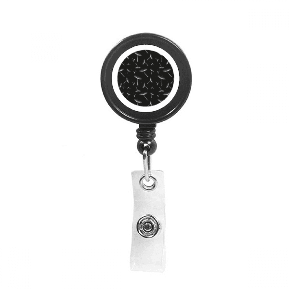 White Dandelion Flowers s Retractable Keychain Badge Holder ID Badge