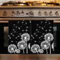 thumbnail image 1 of White Dandelion Kitchen Towels Set of 3, Spring Flowers Botanical Vintage Black Absorbent Dish Towels for Kitchen, Microfiber Hand Towel, Quick Drying Tea Towel for Cleaning Decorative Dishcloths, 1 of 7