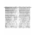 thumbnail image 1 of White Dandelion Sheer Curtains 39 Inch Length 2 Panels Set for Living Room/Bedroom, Spring Flowers Plants Vintage Gray Wood Kitchen Curtains Grommet Semi-Sheer Curtains Window Treatments 27.5"x39"x2, 1 of 7