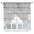 thumbnail image 1 of White Dandelion Swag Valances for Windows 2 Pack, Kitchen Window Curtains 36 Inch Length, Spring Flowers Plants Vintage Gray Wood Privacy Swag Curtains for Living Room/Bathroom 36"x36", 1 of 8