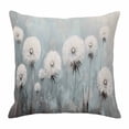 thumbnail image 1 of White Dandelion Throw Pillow Cover Vintage Oil Painting Modern Art Cotton Linen Cushion Cover Throw Pillow Case with Invisible Zipper for Couch Sofa Bed Chair Car 26x26 Inch, 1 of 9