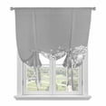 thumbnail image 1 of White Dandelion Tie Up Curtains for Windows, Adjustable Balloon Window Shades, Spring Plants Flowers Vintage Gray Kitchen Window Treatments Farmhouse Short Curtains with Rod Pocket 42"x45", 1 of 8