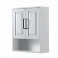 thumbnail image 1 of White Daria Over-the-Toilet Bathroom Wall-Mounted Storage Cabinet with Matte Black Trim, 1 of 1