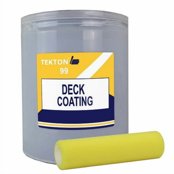 White Deck Paint; Fast Drying, Easy to Apply Deck Coating; White Fence Paint, Porches, Patios, Siding and More (1 Gallon with Foam Cover)