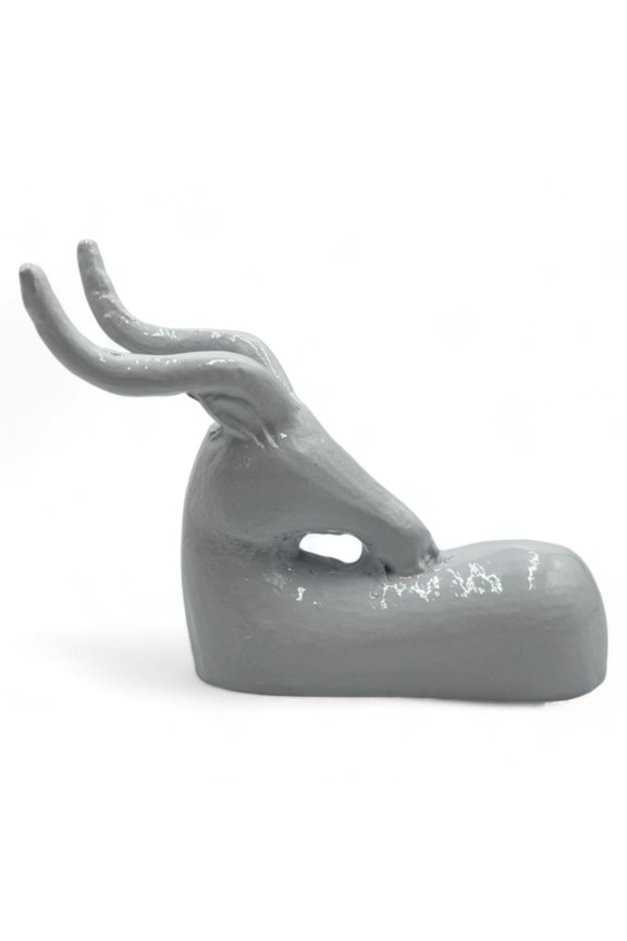 White Decorative Metal Aluminum Goat Home Decor Sculpture 8.5 in x 3.5 in x 7 in, by 90210 Kitchen and Bath