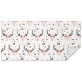 thumbnail image 1 of White Deer Antler Flower Pattern Rectangle Tablecloth 60"x120",Waterproof Polyester Rectangle Table Cloth, Wipeable Spillproof Polyester Tablecloth for Dining, Camping, Indoor and Outdoor, 1 of 6