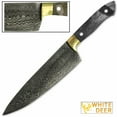 thumbnail image 1 of White Deer Damascus Chef Knife Blank Blade with Rain-Drop Pattern Forged, 1 of 1