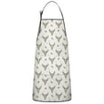 thumbnail image 1 of White Deer Skull Flower Pattern Apron-Garden Aprons for Women with Pockets-Cotton Linen Waterproof Kitchen Cooking Gardening Aprons Adjustable for Kitchen,Cooking,BBQ and Salon 33x27 Inch, 1 of 7