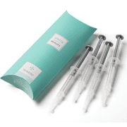 White Dental Beauty Teeth Whitening Syringe Gel Refills; 4 Syringes of 1.2 ml per Pack. Tooth Whitening System Powered by Novon Technology 10% Carbamide Peroxide