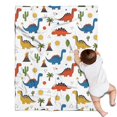 thumbnail image 1 of White Desert Elements Dinosaurs Pattern Blanket,Comfortable Soft Flannel Throw Blanket,All Season,Warm Lightweight Blankets for Sofa Bed Couch Living Room Chair,30"x40", 1 of 4