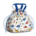 thumbnail image 1 of White Desert Elements Dinosaurs Pattern Drawstring Lunch Bag Women - Drawstring Lunch Bag Insulated for Work Office - Stain-Resistant Large Lunchbags for Women with Multi-Pockets, 1 of 6
