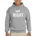 thumbnail image 1 of White Design Mr. Right Men Hoodie, Male XX-Large, 1 of 4
