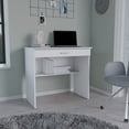 thumbnail image 1 of White Desk For Storage - Comes With 31.5"w X 19.6"d Expansive Work Surface, Handy Drawer & Shelf Fit Home Office, Dorm, Creative Area Created Offers Vast Working Area, Ideal Spot Crafted, 1 of 4