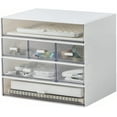 thumbnail image 1 of White Desktop Organizer Drawers - Elegant Three Tier Desktop Storage for Your Office Desk Supplies and Accessories,Dental Supplies, 1 of 9