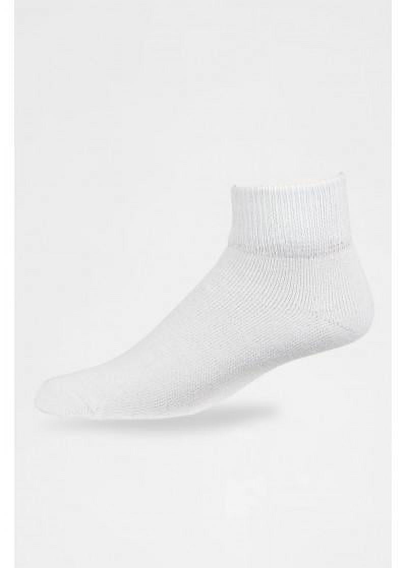 White Diabetic Socks Womens Ankle Socks Set of 3 Pairs Diabetic