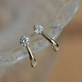 thumbnail image 1 of White Diamond 1Ct Round Cut Women's Stud Earring 14K Yellow Gold Plated, 1 of 2
