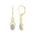 thumbnail image 1 of White Diamond Accent 14kt Gold-Plated Dangle Earrings, 1 of 3