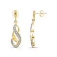 thumbnail image 1 of White Diamond Accent 14kt Gold-Plated Dangle Earrings, 1 of 3