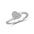 thumbnail image 1 of White Diamond Accent Sterling Silver Heart Ring, 1 of 4