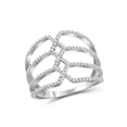 thumbnail image 1 of White Diamond Accent Sterling Silver Open Ring, 1 of 4