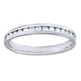thumbnail image 1 of AFFY White Diamond Channel Set Engagement Wedding Band Ring In 14K White Gold (0.33 Cttw), 1 of 1