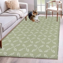 White Diamond Lattice Area Rugs 4x6 ft Green Retro Plaid Texture Washable Rug Non Slip Indoor Carpet Absorbent Floor Mat for Living Room Bedroom Dining Room