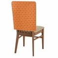 thumbnail image 1 of White Diamond Lattice Chair Back Covers Set of 8, Orange Blue Retro Plaid Texture Stretch Dining Chair Back Slipcovers Removable Seat Cover for Kitchen Restaurant Hotel Cafe, 1 of 9