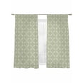 thumbnail image 1 of White Diamond Lattice Sheer Curtains 63 Inch Long 2 Panels, Green Retro Plaid Texture Light Filtering Rod Pocket Semi Sheer Curtains, Sheer Voile Drapes for Living Room Bedroom, 52"x63", 1 of 5