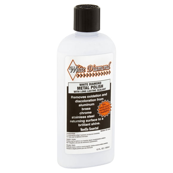White Diamond Metal Polish with Long Lasting Sealant, 12 FL. Oz.