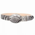 thumbnail image 1 of White Diamond Python Belt Natural With Leather Lining Genuine Handmade 1 1/2" Removable Buckle, 1 of 1