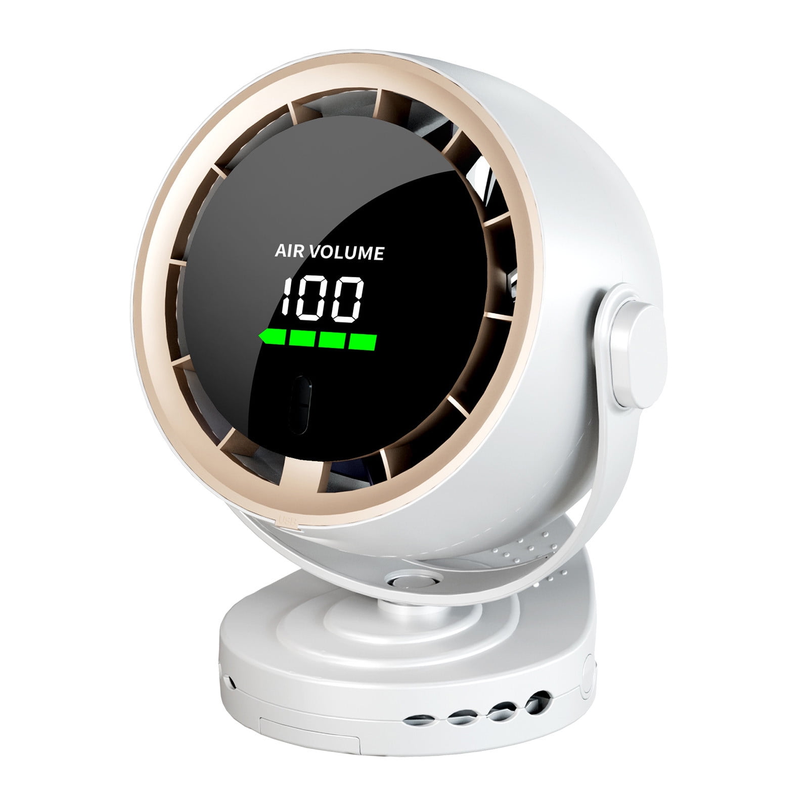 White Digital Display Remote Control Clip Fan 4000Mah High Capacity ...