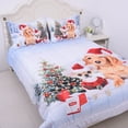 thumbnail image 1 of White Digital Printed Christmas Gifts Theme Pattern Microfiber Comforter Set of 2 Shams Breathable Durable Ultra Soft Warm Cozy Luxury Winter Bedspread Bedding Set, 1 of 5