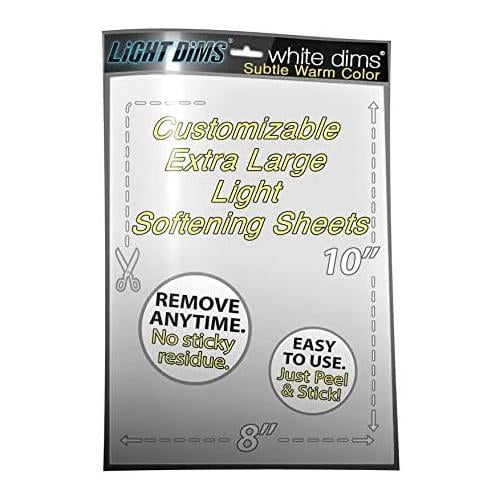 White Dims Dimming/Softening For Harsh LED Lights Extra Large Size (1