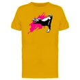 thumbnail image 1 of White Dino 3D Art Pink Brush Tee Men's -Image by Shutterstock, 1 of 2